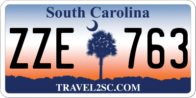 SC license plate ZZE763