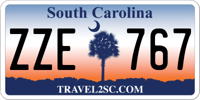 SC license plate ZZE767