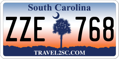 SC license plate ZZE768