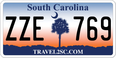 SC license plate ZZE769