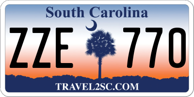 SC license plate ZZE770