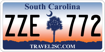 SC license plate ZZE772