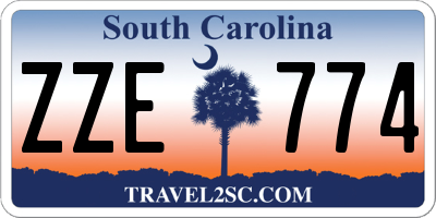 SC license plate ZZE774