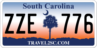 SC license plate ZZE776