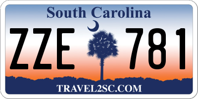 SC license plate ZZE781