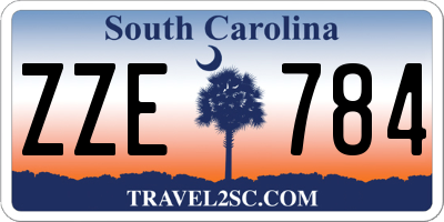 SC license plate ZZE784