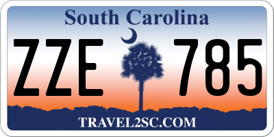 SC license plate ZZE785