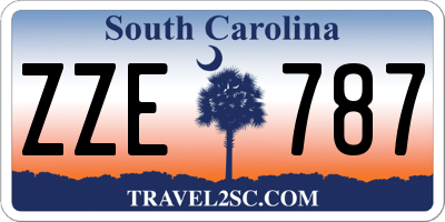 SC license plate ZZE787