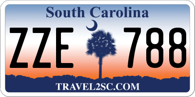SC license plate ZZE788