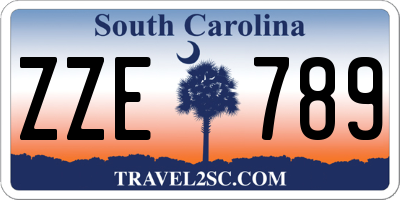 SC license plate ZZE789
