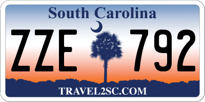 SC license plate ZZE792