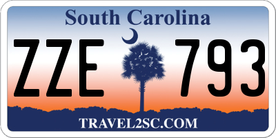 SC license plate ZZE793