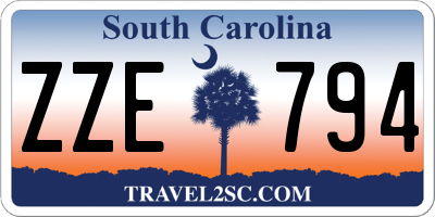 SC license plate ZZE794