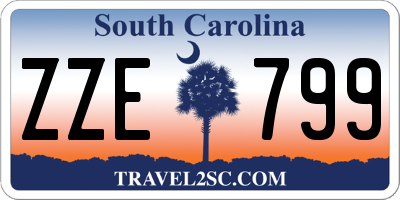 SC license plate ZZE799