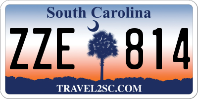 SC license plate ZZE814