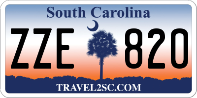 SC license plate ZZE820