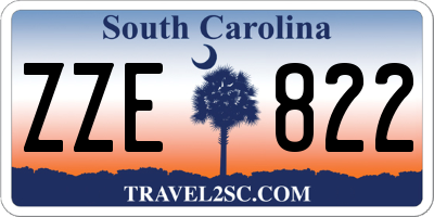 SC license plate ZZE822