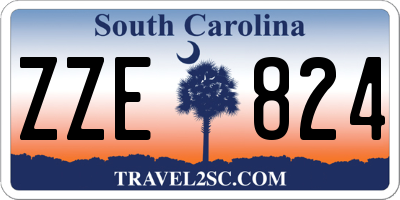 SC license plate ZZE824