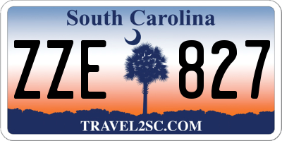 SC license plate ZZE827