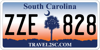 SC license plate ZZE828