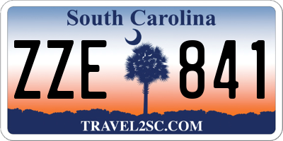 SC license plate ZZE841