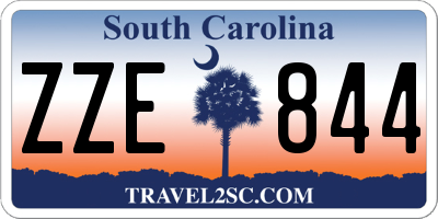 SC license plate ZZE844