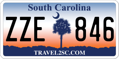 SC license plate ZZE846