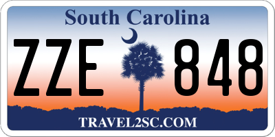 SC license plate ZZE848