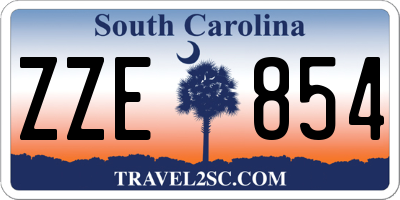 SC license plate ZZE854