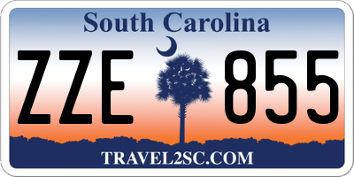SC license plate ZZE855
