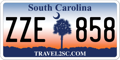 SC license plate ZZE858