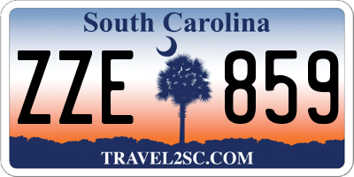 SC license plate ZZE859