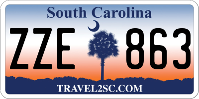 SC license plate ZZE863