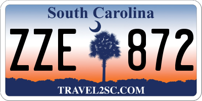 SC license plate ZZE872