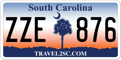 SC license plate ZZE876