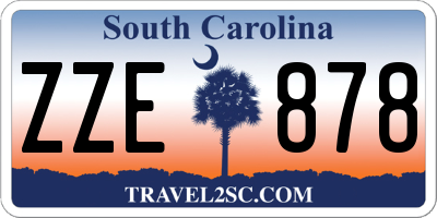 SC license plate ZZE878