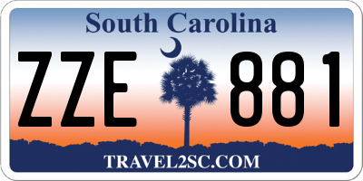 SC license plate ZZE881