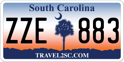 SC license plate ZZE883