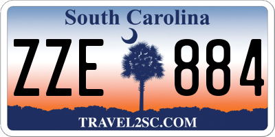 SC license plate ZZE884