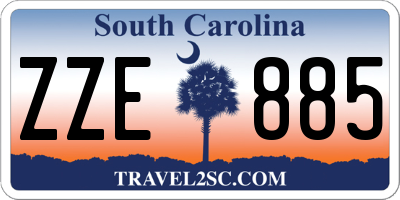 SC license plate ZZE885