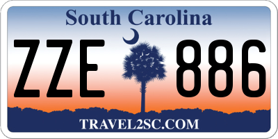 SC license plate ZZE886