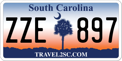 SC license plate ZZE897