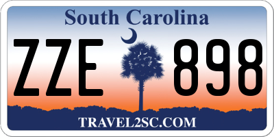SC license plate ZZE898