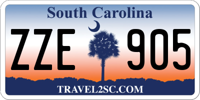 SC license plate ZZE905