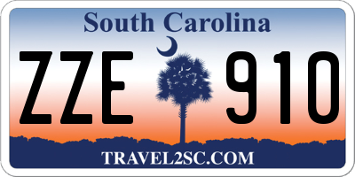 SC license plate ZZE910