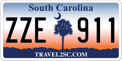 SC license plate ZZE911