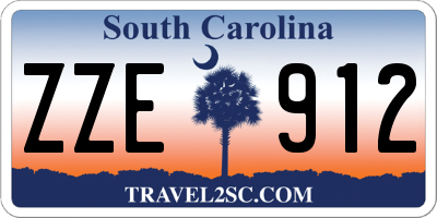 SC license plate ZZE912