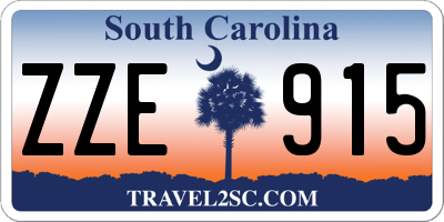 SC license plate ZZE915