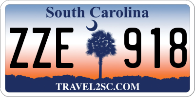 SC license plate ZZE918