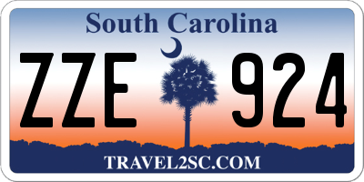 SC license plate ZZE924